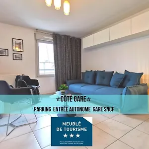 Côté Gare - Gare - Centre-ville - Parking - Netflix - Wifi - Disney+ - Terrasse Appartement